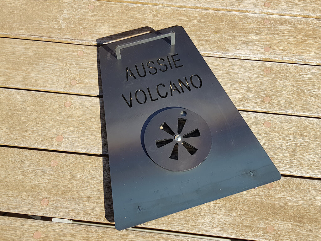 SLOT ME IN™ Aussie Volcano Chiminea Removable Vent Door™