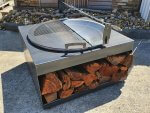 SMI Dish Fire Bowl™ Fire Wood Trolley Package