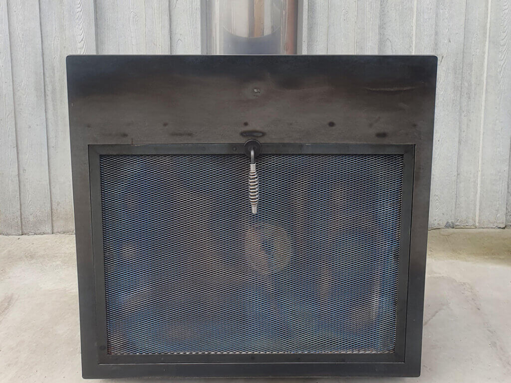 SMI Open Fireplace Steel Fire Box Insert Fire Screen Guard